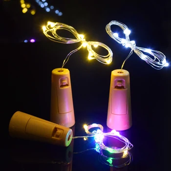 Batérie powered korku fľaša vína svetlo 1m / 2m DIY LED reťazec svetlo bar svetlo narodeninovej party fľaša vína zátka svetla strip