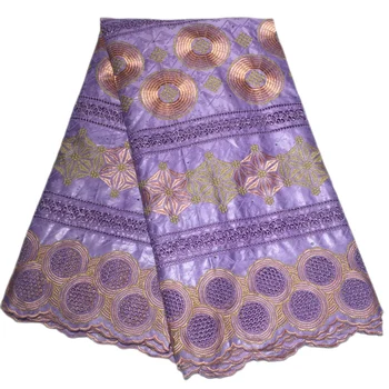 Bazin Riche Lila 2021 Nové Nouveau Femme Afriky Textílie Bazin Brode Tissu Bazin Riche Textílie Brocade, Žakárové Tkaniny 5Yard