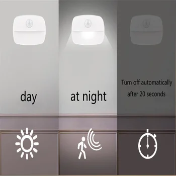 Bezdrôtové wc svetelný Senzor LED Nočné Osvetlenie, Batérie Malé Nightlights Lampa pre miestnosti, Chodby, Šatníka Ľahko Nainštalovať