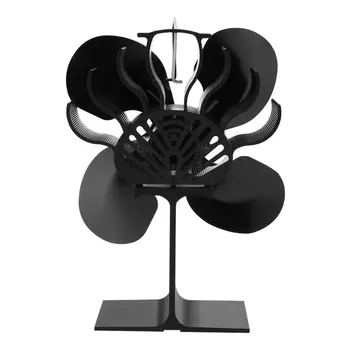 Black Krb Tepla Powered Sporák Ventilátor Účinne Horúceho Vzduchu, Výdaj Doma Ušetriť Energiu Dúchadlo Teplé Distribúcia Krb Ventilátor