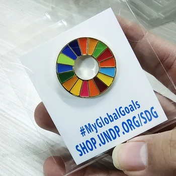 Cieľov Trvalo Udržateľného Rozvoja Brošňa Spojených Národov SDGs Pripnúť Odznak Módne Rainbow Kolíky Pre Ženy, Mužov, M17