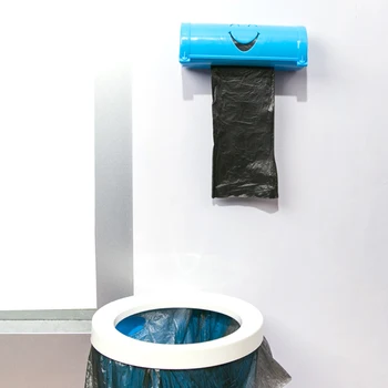 Domácnosti / Office Wall-mount Plastové Úložný Box Odpadkové Vrece Držiteľ Multi-farebné Roztomilý Úsmev Kuchyňu, Kúpeľňu Kontajner Organizátor