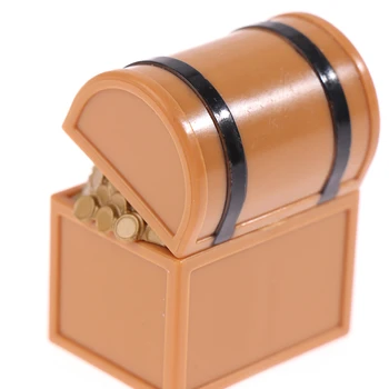 Domček Pre Bábiky Miniatúrne Pokladom Box Model Pirate Zlaté Mince Box Domov Ornament