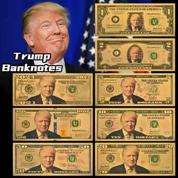 Donald Trump 2021 Falošné Peniaze USA Dolár, Zlato, Bankovky Prop Peniaze Amerika Banky Poznámky Osobný Darček Dropshipping