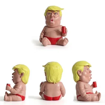Donald Trump Bábika Prezident Dieťa Obrázok Zábavné Živice Model Ozdoby Trump Obrázok Zbierky Malé Darčeky Tvorivé Socha