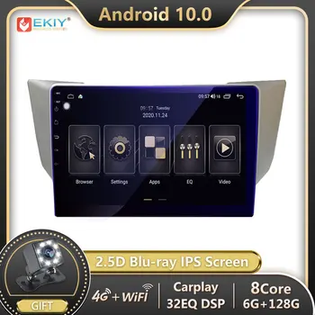 EKIY Pre Lexus RX300 RX330 RX350 RX400H 2004-2009 Android 10 autorádia 6+128G Autoradio Multimediálny Prehrávač Videa Navigátor GPS BT