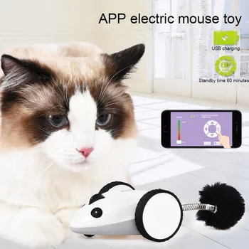 Elektrické Myši Cat Hračka Vtipné Mačky, Myši Hračka Aplikácie Ovládanie Diaľkové Ovládanie Myšou Hračky USB Nabíjanie Pre Mačky
