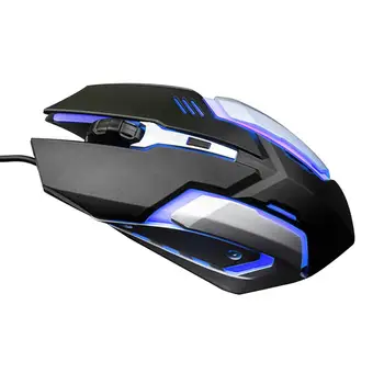 Farebné Káblové Office Gaming Mouse USB Rozhranie 1200DPI Úprava, 3 Tlačidlá 1,2 m Optická Myš Pre Stolné počítače, Notebook