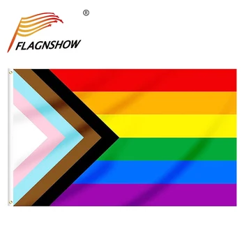 Flagnshow Gay Vlajka 90 x 150 cm Pstruh Veci Pride Lesbičky, Bisexuáli Pansexual LGBT Príslušenstvo Vlajky Doprava Zadarmo