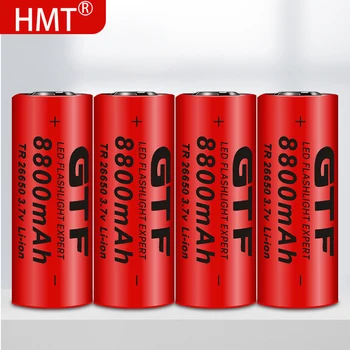 GTF 26650 8800mAh Lítiové Batérie Nabíjateľné Batérie 26650 8800mAh Batérie pre Vysoký Výkon Blesku