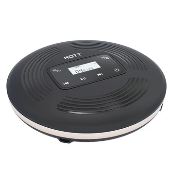 HOTT CD903TF Prenosný Prehrávač CD, Prehrávač so Slúchadlami, BT 5.0 Bluetooth, FM Funkcie, s LCD Displejom