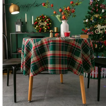 IN Nordic Štýl Retro Vianočný Obrus Obdĺžnikový Jedálenský Stôl Amerického Koberčeky okrúhly obrus Konferenčný Stolík Kryt Handričkou