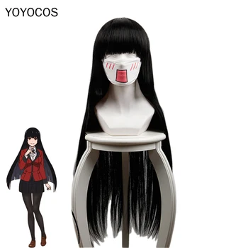 Jabami Yumeko Cosplay Parochňu Kakegurui Cosplay Vášnivý Hráč Ženy Parochne Čierne Dlhá Parochňa Tepelne Odolných Syntetických Vlasov Halloween