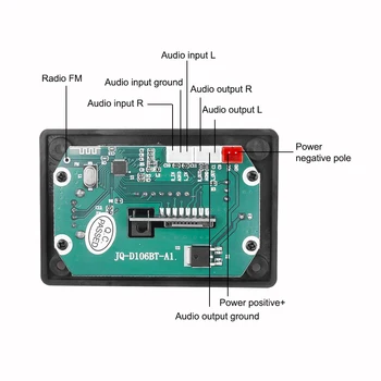 KEBIDU 5 v, 12v Auto Bluetooth 5.0 MP3 Dekodér Doske Modulu USB MP3 Prehrávač WMA, WAV TF Card / USB / FM Diaľkové Doske Modulu