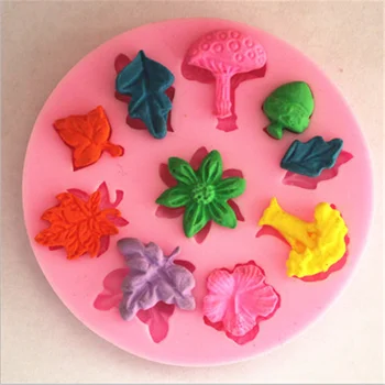 Kreatívne 3D Rastlín Silikónové Formy Fondant Plavidlá Tortu Cukrovinky, Čokoláda Sugarcraft Ice Pečivo Pečiva Nástroj Plesne