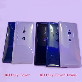 Kryt batérie Späť Sklenený Panel Zadné Dvere Bývanie obal Pre Sony Xperia XZ2 Späť Kryt Batérie s Zadná Kamera Rám Objektív