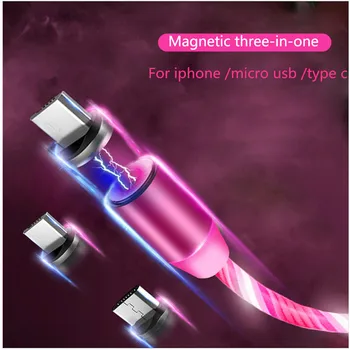 LED Magnetické Kábel USB Micro/Typ C Kábel Rýchle nabíjanie kábel na iPhone LG K40S K50S K4 K7 K8 K10 K20 G3 G4 G5 G6 PLUS G7 G8 Thiq