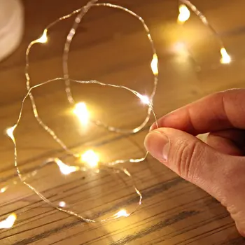 LED Reťazec Svetlo Strieborného Drôtu Víla Teplá Biela Garland Domov, Narodeniny, Svadobné Party Opona a Výzdoba Dovolenku Vianočné Osvetlenie 3M