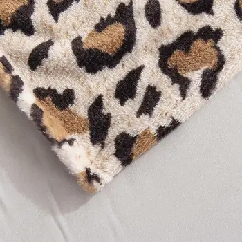 Leopard Vytlačené Mäkká Našuchorený Flanelové Prikrývky Na Postele Coral Fleece Noriek Hodiť Jednu Manželskú Posteľ Prehoz Cez Posteľ Zime Teplé Prikrývky