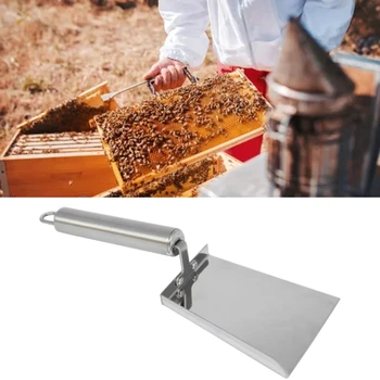Lichobežníkový Úli Lopatu Bee Box Čistenie Nehrdzavejúcej Ocele Med Škrabka Cleaner Včelárskych Lopatka Čistý Nástroj Domov Záhrada 449E