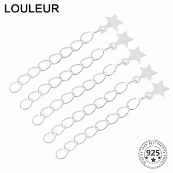 Louleur 925 Sterling Silver Predĺženie Reťaze Pre Náhrdelník/Náramok Anklet DIY Šperky Príslušenstvo Zistenia Konci Reťazca
