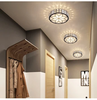 Luxusné Moderné Bývanie Izba Led Downlight Uličkou Lampa Koridoru Svetlo Nordic Crystal Kolo Jednoduchý Vstup Svetla Vstup Osvetlenie
