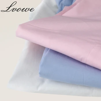 LVOWE 2021 Dámske Tričko Office Bavlna Veľkosť Biele, Ružové a Modré Top Dlhý Rukáv Voľné BF kórejský Štýl, Módne All-Zápas Tričko