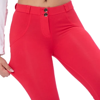 Melódie červená jóga nohavice plus veľkosť legíny fitness sport dámske activewear dry fit kompresie push up nohavice polovice pás