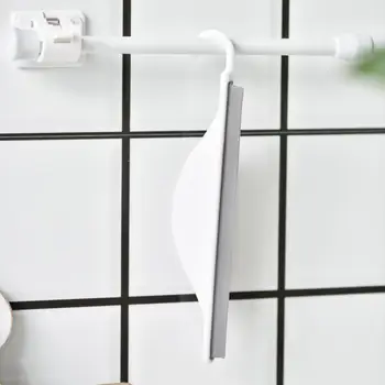 Mini White Kúpeľňa Zrkadlo Cleaner Držiteľ Háčik Kuchyňa Cleaner Auto Skla Sprchou Stierkou Okenného Skla Stierač Škrabka