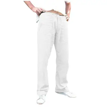 Muži Farbou Multi-Vrecko Voľné Elastické Šnúrkou Rovné Nohavice Jog Nohavice Bežné Nohavice брюки