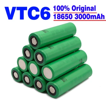 NAJNOVŠIA originálna 18650 batérie VTC6 3,7 V 3000mAh 18650 nabíjateľná batéria pre us18650 vtc6 3000MAH 30A Svietidla Hračky Nástroje
