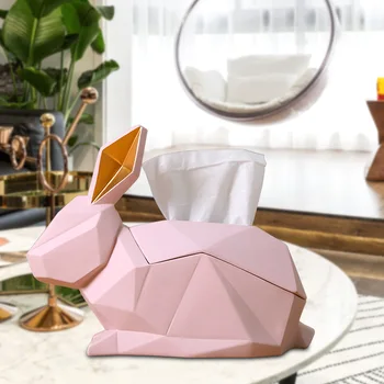 Nordic geometrické králik tvorivé tkaniva box zásuvky zásobník moderný minimalistický obývacia izba dekorácie ploche úložný box domova