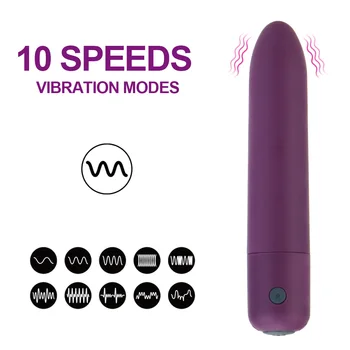 OLO Dildo Vibrátor Silné Vibrácie Bullet Vibrátor 10 Rýchlosti Sexuálne Hračky pre Ženy Výkonný G-bod Masér Stimulátor Klitorisu
