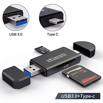 OTG Micro SD Card Reader USB 3.0 Card Reader 2.0 USB Micro SD Adaptér Flash Disk Smart Čítačka Pamäťových Kariet Typu C, Cardreader