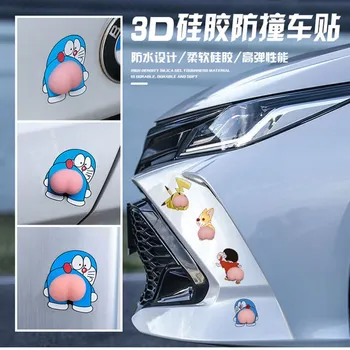 Pekný Zadok Dvere Auta Anti-kolízie Gumené Pásy Auto Ochrana Nálepky Cartoon Bočné Spätné Zrkadlo Samolepku Auto Dekorácie