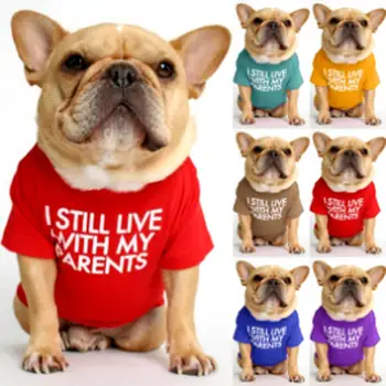 Pes, psie oblečenie Psa oblečenie francúzsky buldog pomeranian lete Psa T-shirt Multicolor Chihuahua Čistej bavlny móda