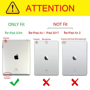 Pre iPad 2 3 4 Sklenené a v Prípade 360 Stupňové Otáčanie PU Kožený obal pre Apple iPad 2 3 4 Šikovný Tablet Prípadoch pre A1395 A1396 A1430