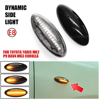 Pre Toyota Yaris COROLLA Auris Mk1 E15 RAV4 Mk3 Dynamické LED, Bočné Svetlo Prúdi Zase Signál Bočné Obrysové Svietidlo Facelift Auto Styling