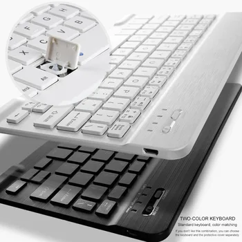 Prenosné Bezdrôtové Bluetooth Klávesnica + PU kožené Klávesnice Ochranné puzdro pre iPad 10.2 2019 prípad Tabletu s Klávesnicou