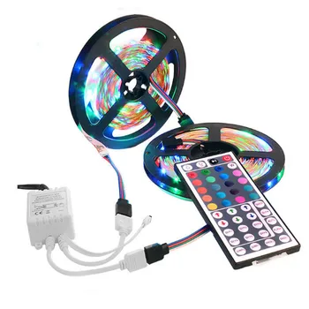 RGB LED Pás Svetla SMD 2835 10M Vodotesné RGB Pásky DC12V Páse s nástrojmi diódy Pásky Svetlo Flexibilný Prúžok Lampy, IR WIFI Radič #10