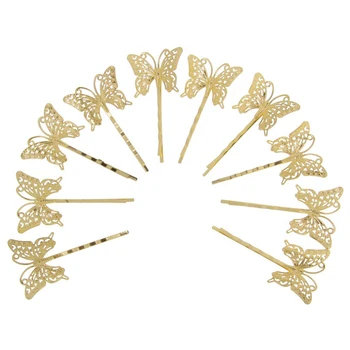 SANWOOD 10 Ks Vintage Duté Motýľ Kúzlo sponky do Vlasov Ženy DIY Účes Bobby Pin pokrývku hlavy 2020