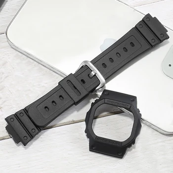 Silikónové Popruh Pre Casio G-SHOCK DW5600 DW-5600/5000 DW-5030/5025 GWX-5600 GW-5000 Hodinky Vodotesné Gumy Watchbands s Logom