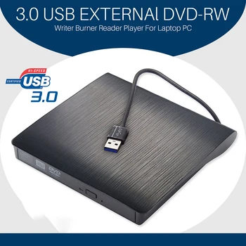 Slim USB 3.0 Externý DVD-RW CD Spisovateľ Jednotky Horák Čítačka, Prehrávač Optickej Mechaniky Pre Notebook, PC, dvd napaľovačka diskov dvd portatil
