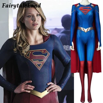 Supergirl Sezóny 5 Kostým 3D Tlač Cosplay natiahnuté Jumpsuit Kara Zor-El Danvers Sexy Kombinézu Halloween Zentai Kombinézu