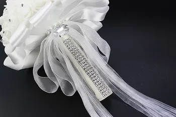 Svadobné Svadobné Kytice, Doplnky Pena Umelé Kvety Bielej Ruže Kytice Kórejský Svadobné Fotografie Mariage