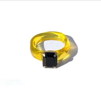 Transparentné Živice Prstene pre Ženy Farebné Geometrické Krúžky 2021 Lady Módne Šperky, Módne Doplnky, Party Najlepšie Darčeky, AM6017