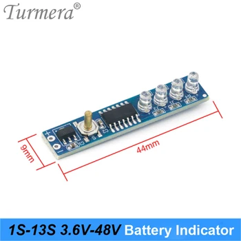 Turmera 1S 4.2 V 4S 16.8 V 10S 36V 13S 48V Kapacita Displeja Modul Batérie Indikátor pre Skrutkovač a Elektrický Bicykel