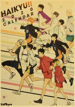 Vintage Japonské Anime Haikyuu Wall Art Plátno na Maľovanie Nordic Plagáty a Vytlačí Domáce Dekorácie, Obrázky, Obývacia Izba Dekor