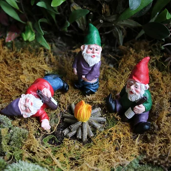 Vtipné Trpaslíkov Živice Ozdoby Naughty Opitý Gnome Záhradné Dekorácie Socha Starý Muž Trávnik Na Dvore Dekor Cartoon Socha