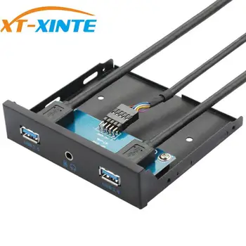 XT-XINTE USB 3.0 Typ-c 3,5 mm Audio Predný Panel USB3.0 Hub Rozbočovač Vnútorného Kombinovaný Držiak Adaptér pre 3,5-Palcové Diskety Bay